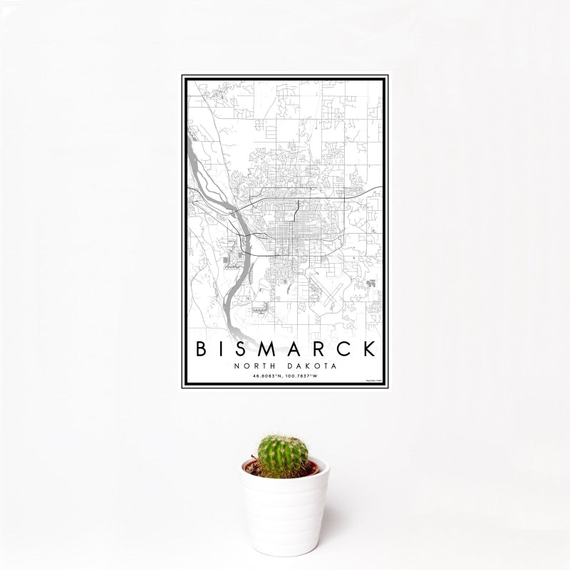 Bismarck - North Dakota Classic Map Print