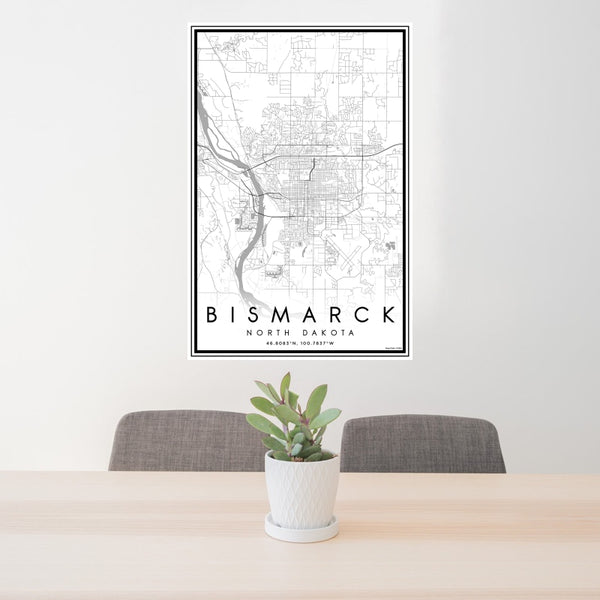 Bismarck - North Dakota Classic Map Print
