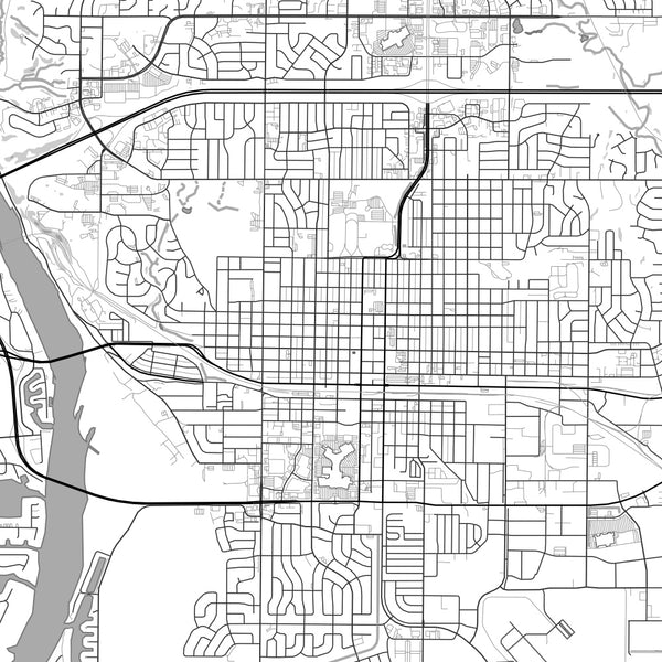 Bismarck - North Dakota Classic Map Print