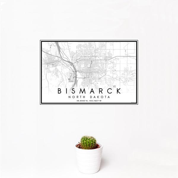 Bismarck - North Dakota Classic Map Print