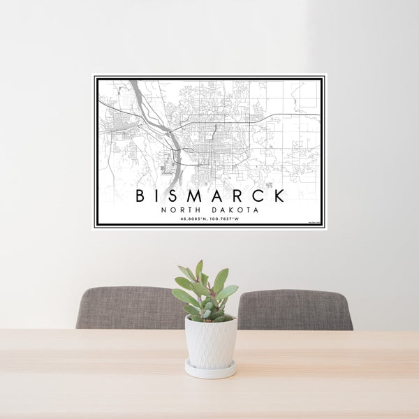 Bismarck - North Dakota Classic Map Print