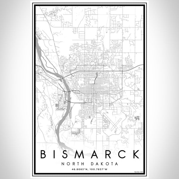 Bismarck - North Dakota Classic Map Print