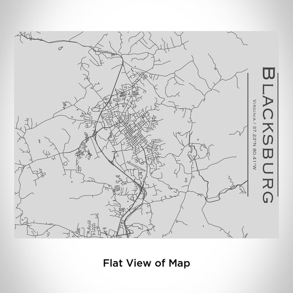 Blacksburg - Virginia Map Bottle with Bamboo Top