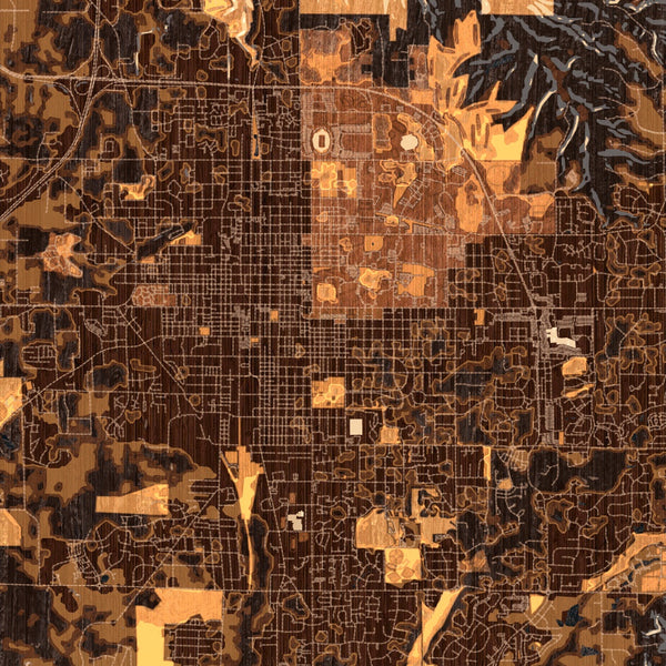 Bloomington - Indiana Map Print in Ember