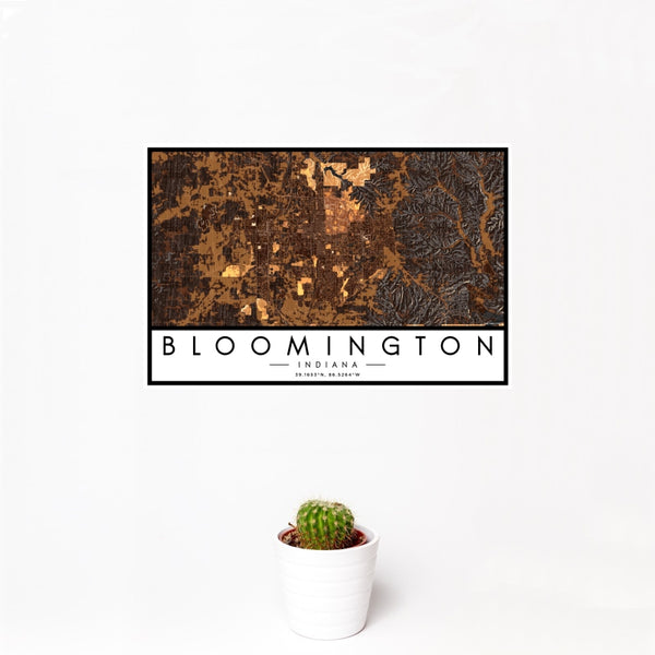 Bloomington - Indiana Map Print in Ember
