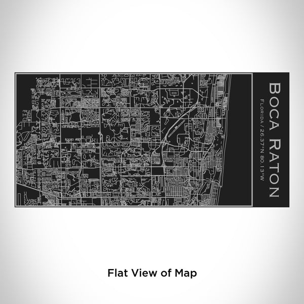 Boca Raton - Florida Map Insulated Bottle in Matte Black