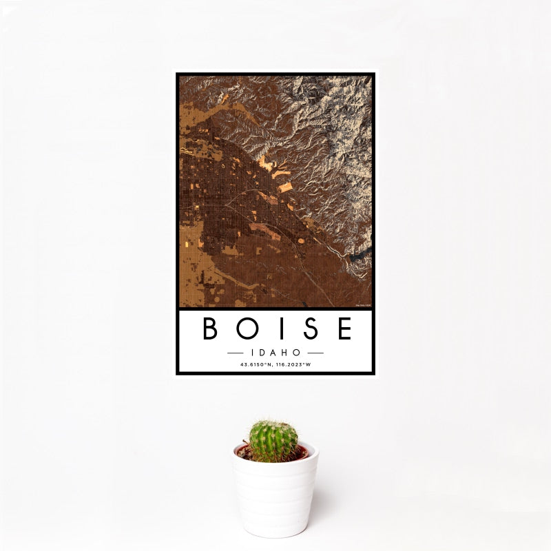Boise - Idaho Map Print in Ember