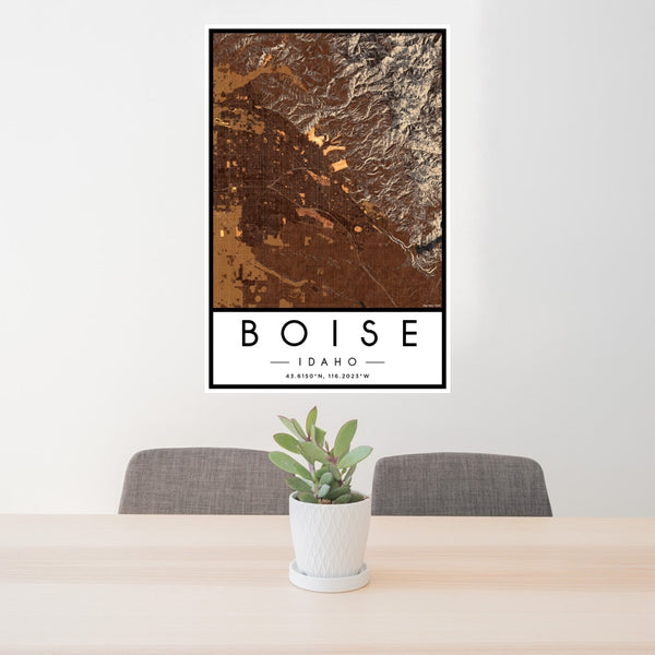 Boise - Idaho Map Print in Ember