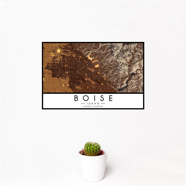Boise - Idaho Map Print in Ember