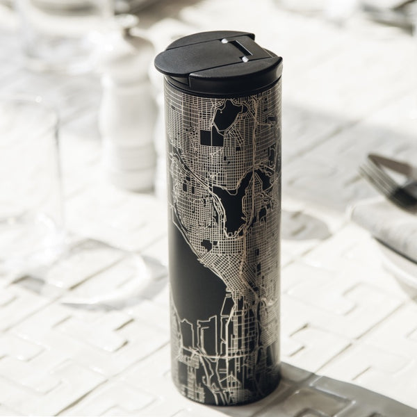 Boise - Idaho Map Tumbler in Matte Black