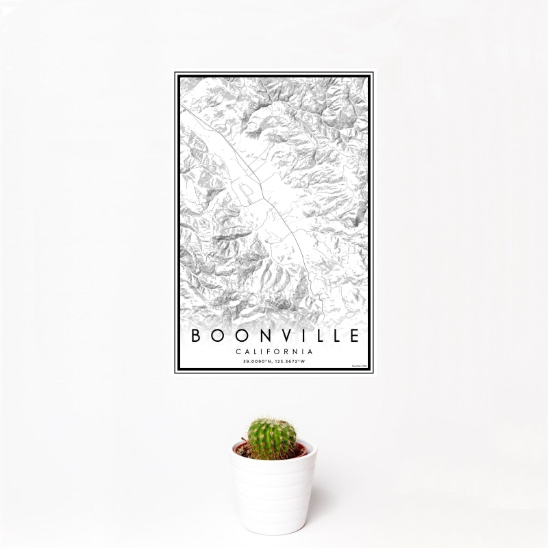 Boonville - California Classic Map Print