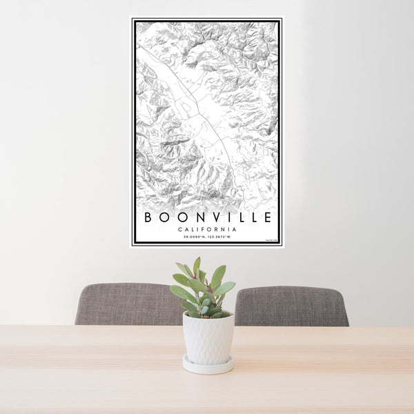 Boonville - California Classic Map Print