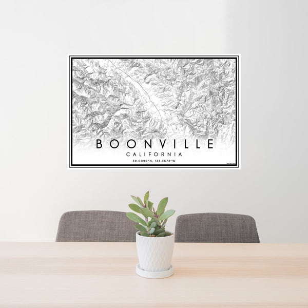 Boonville - California Classic Map Print