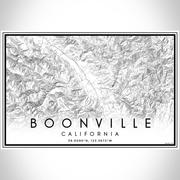 Boonville - California Classic Map Print