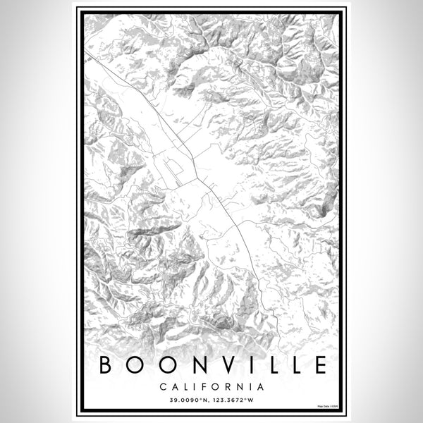 Boonville - California Classic Map Print