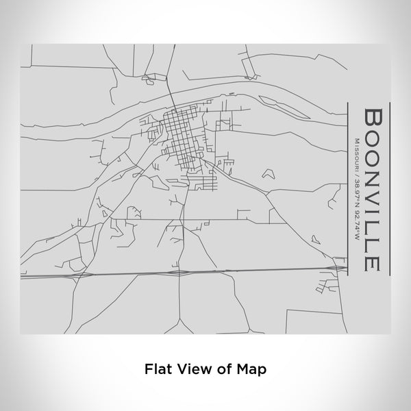 Boonville - Missouri Map Bottle with Bamboo Top