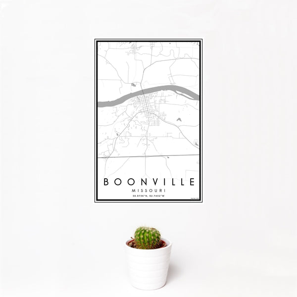 Boonville - Missouri Classic Map Print
