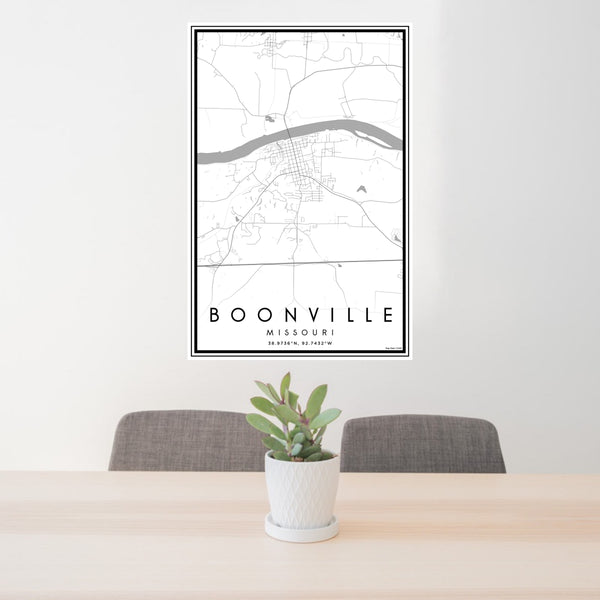 Boonville - Missouri Classic Map Print