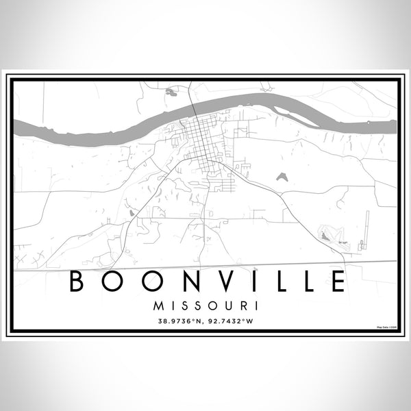 Boonville - Missouri Classic Map Print