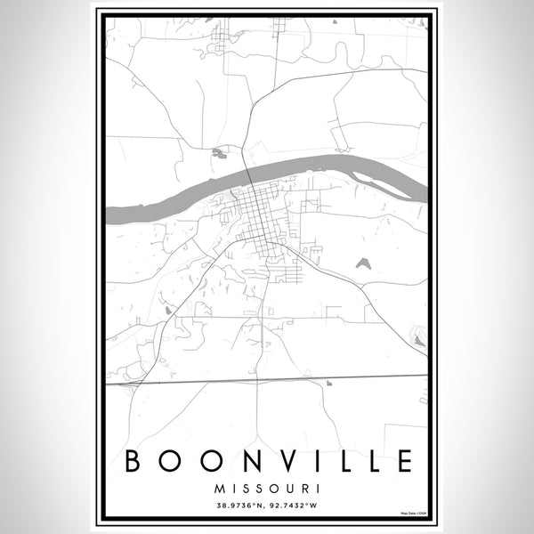 Boonville - Missouri Classic Map Print