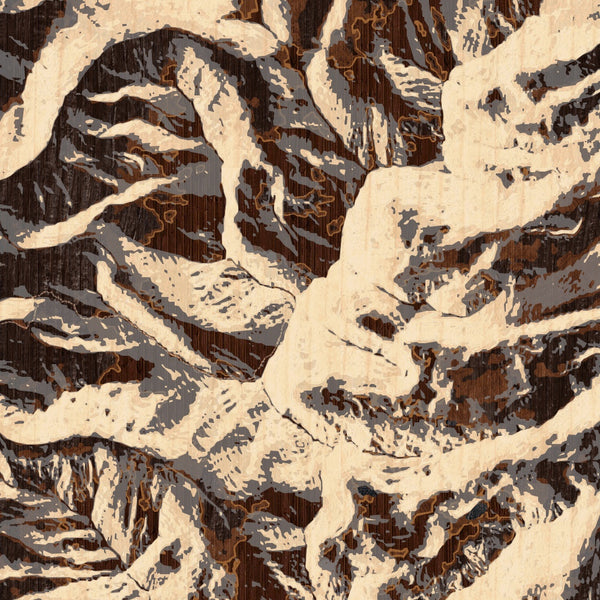 Borah Peak Idaho Map Print in Ember Style Zoomed In Close Up Showing Details