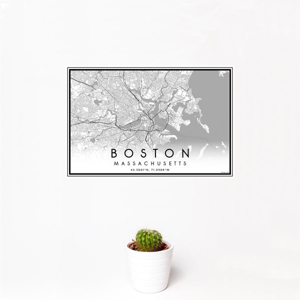 Boston - Massachusetts Classic Map Print