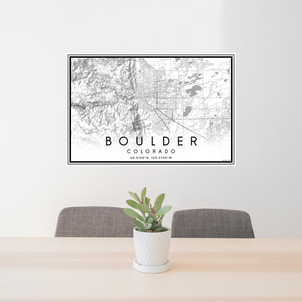 Boulder - Colorado Classic Map Print