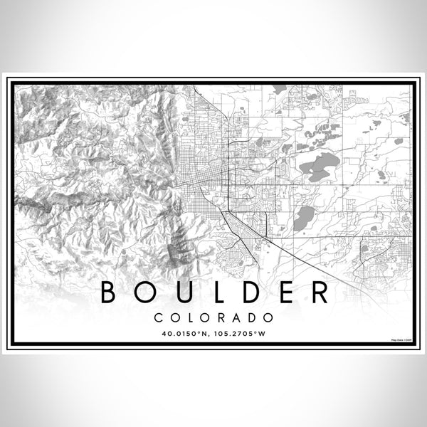 Boulder - Colorado Classic Map Print