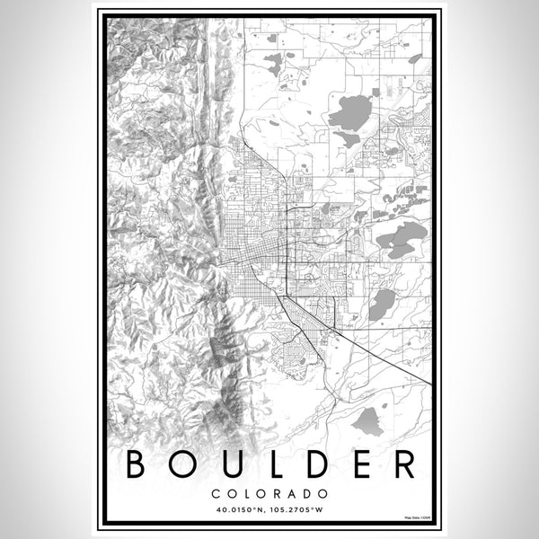 Boulder - Colorado Classic Map Print