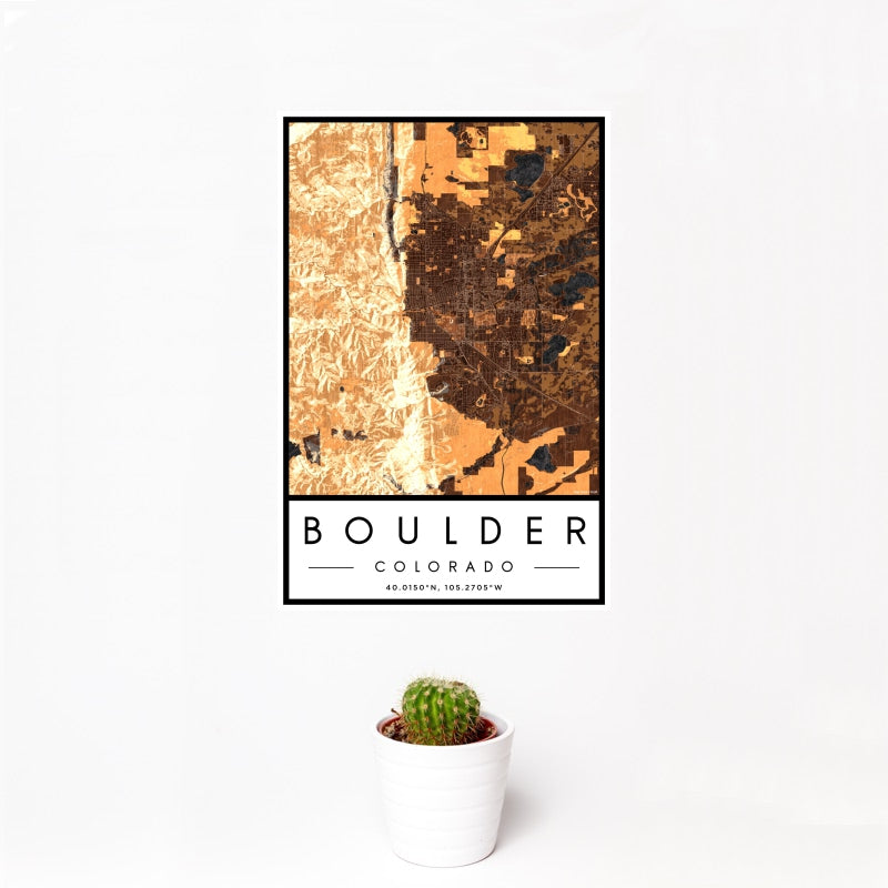 Boulder - Colorado Map Print in Ember