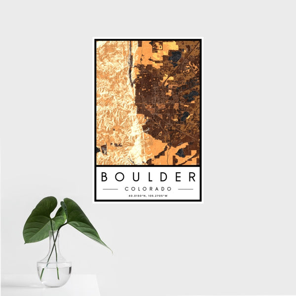 Boulder - Colorado Map Print in Ember