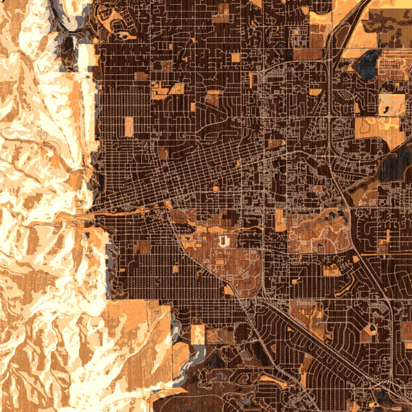 Boulder - Colorado Map Print in Ember