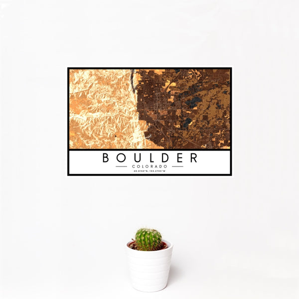 Boulder - Colorado Map Print in Ember