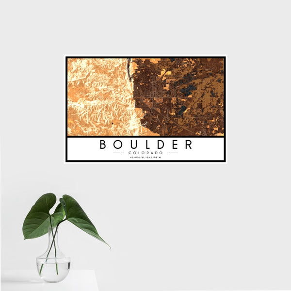 Boulder - Colorado Map Print in Ember