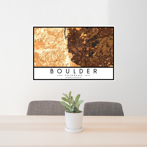 Boulder - Colorado Map Print in Ember