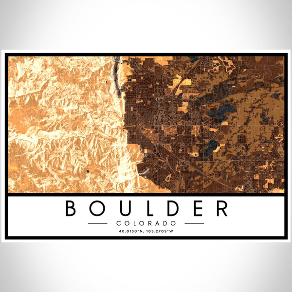 Boulder - Colorado Map Print in Ember