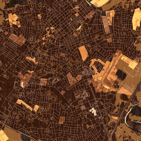 Bowling Green - Kentucky Map Print in Ember