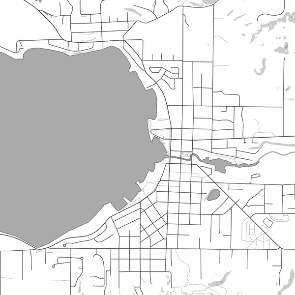 Boyne City - Michigan Classic Map Print