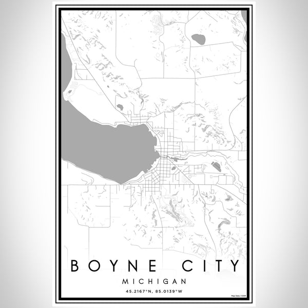Boyne City - Michigan Classic Map Print