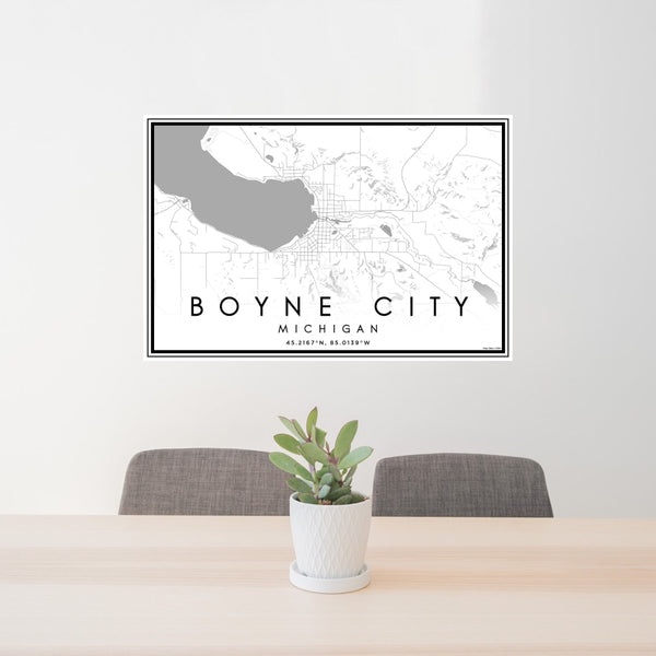 Boyne City - Michigan Classic Map Print
