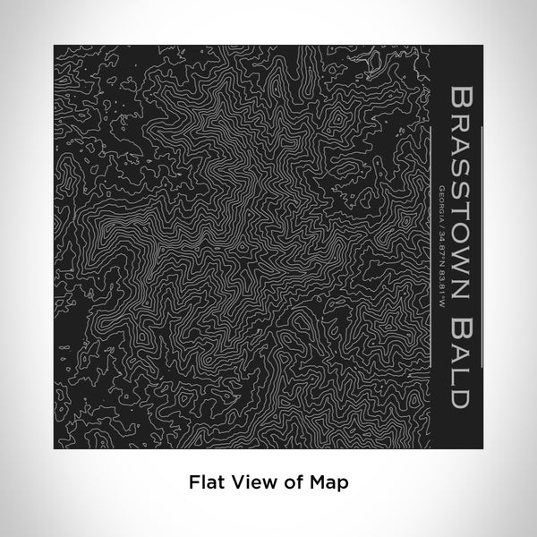Rendered View of Brasstown Bald Georgia Map Engraving on 17oz Stainless Steel Insulated Tumbler in Black