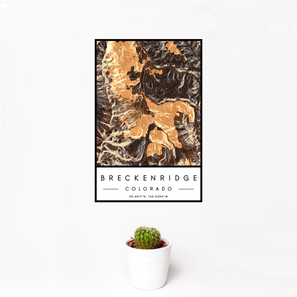 Breckenridge - Colorado Map Print in Ember