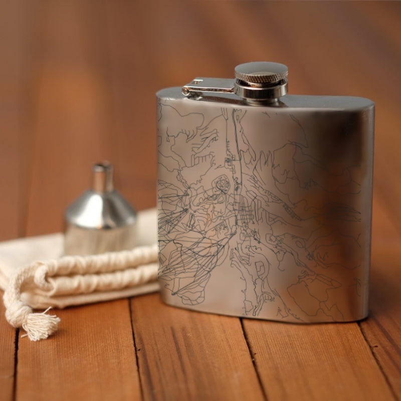 Breckenridge - Colorado Map Hip Flask
