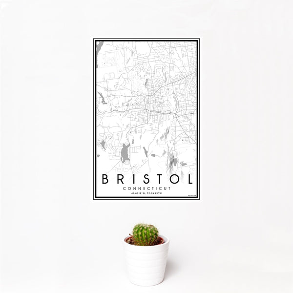 Bristol - Connecticut Classic Map Print