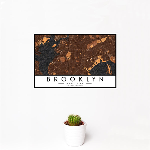 Brooklyn - New York Map Print in Ember
