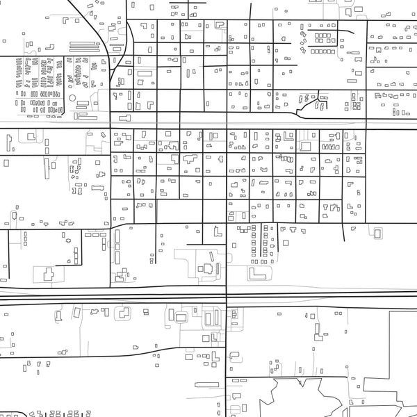 Brookshire Texas Map Print in Classic Style Zoomed In Close Up Showing Details