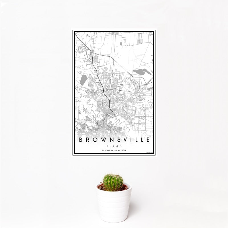 Brownsville - Texas Classic Map Print