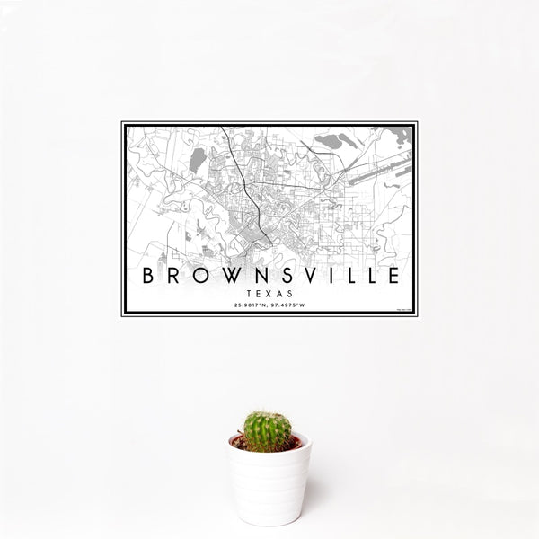 Brownsville - Texas Classic Map Print