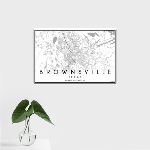 Brownsville - Texas Classic Map Print