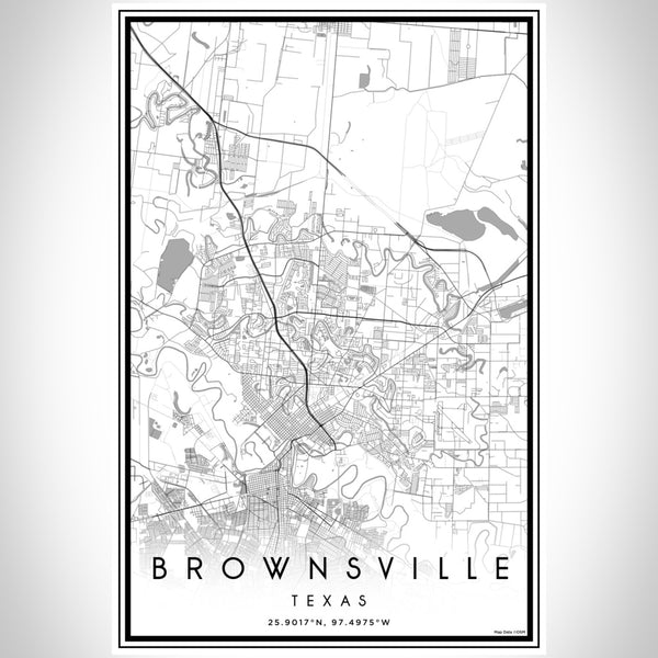 Brownsville - Texas Classic Map Print
